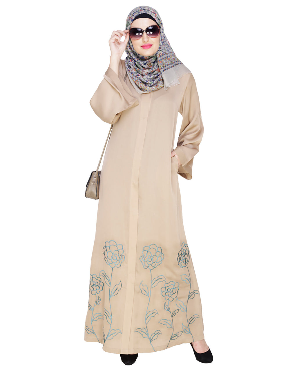 Mesmerising Dubai Style Abaya Beige