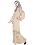 Mesmerising Dubai Style Abaya Beige