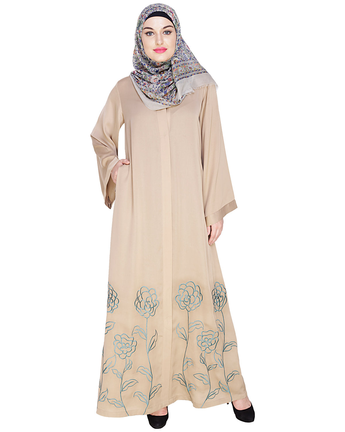 Mesmerising Dubai Style Abaya Beige