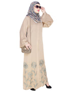 Mesmerising Dubai Style Abaya Beige