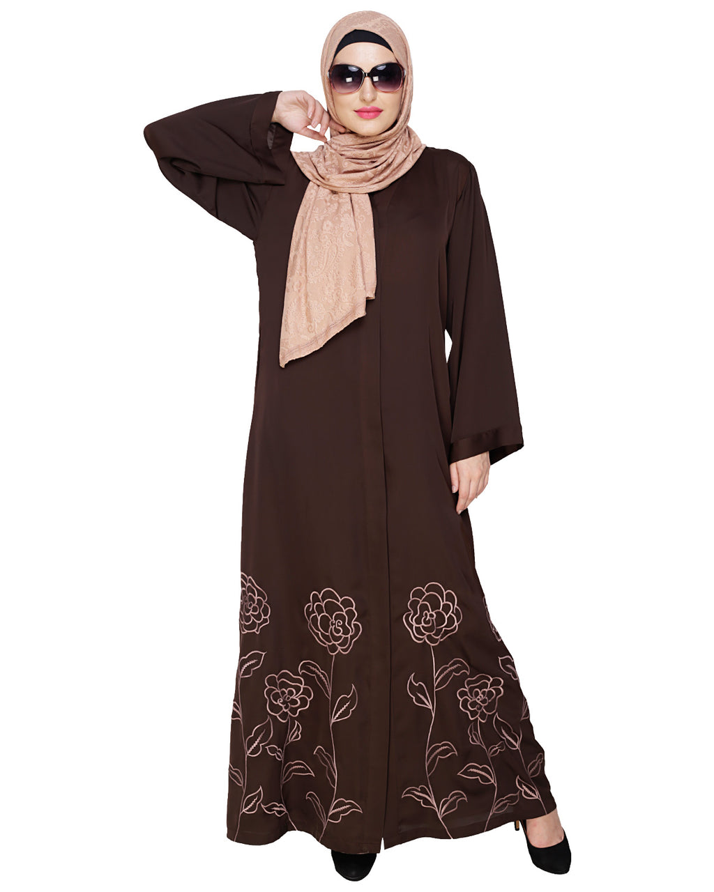 Mesmerising Dubai Style Abaya Brown