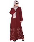 Mesmerising Dubai Style Abaya Wine