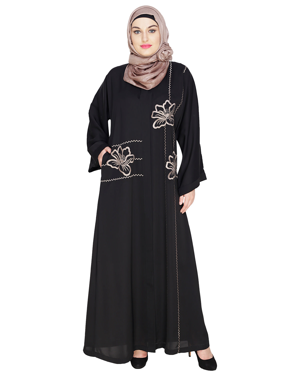 Stellar Dubai Style Abaya Black