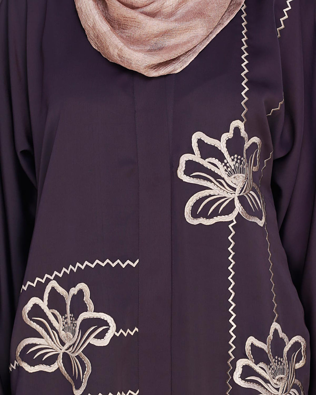 Stellar Dubai Style Abaya Dark Purple