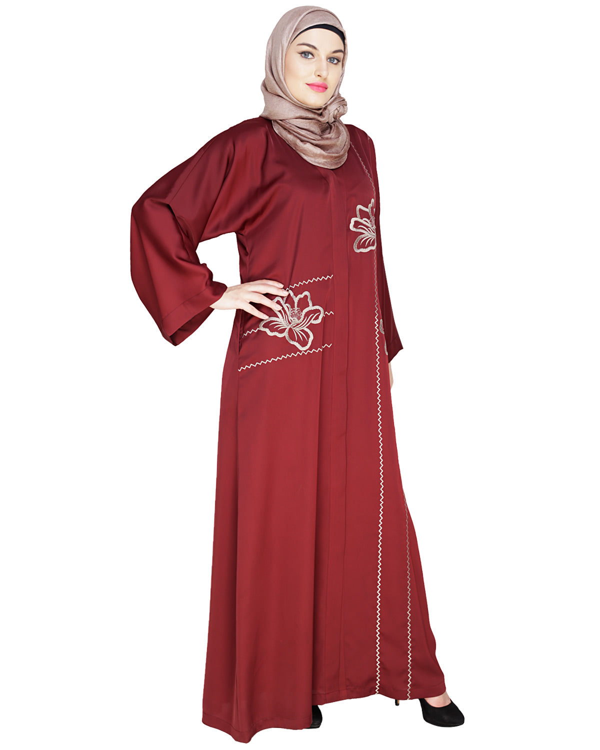 Stellar Dubai Style Abaya Dark Purple
