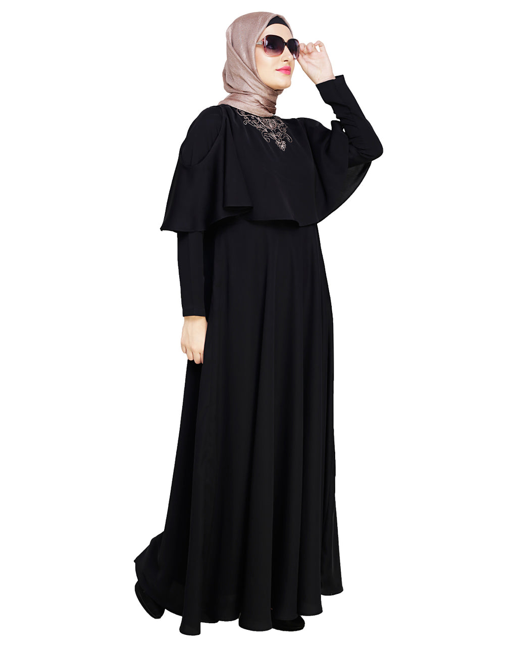 Elite Cape Abaya Black
