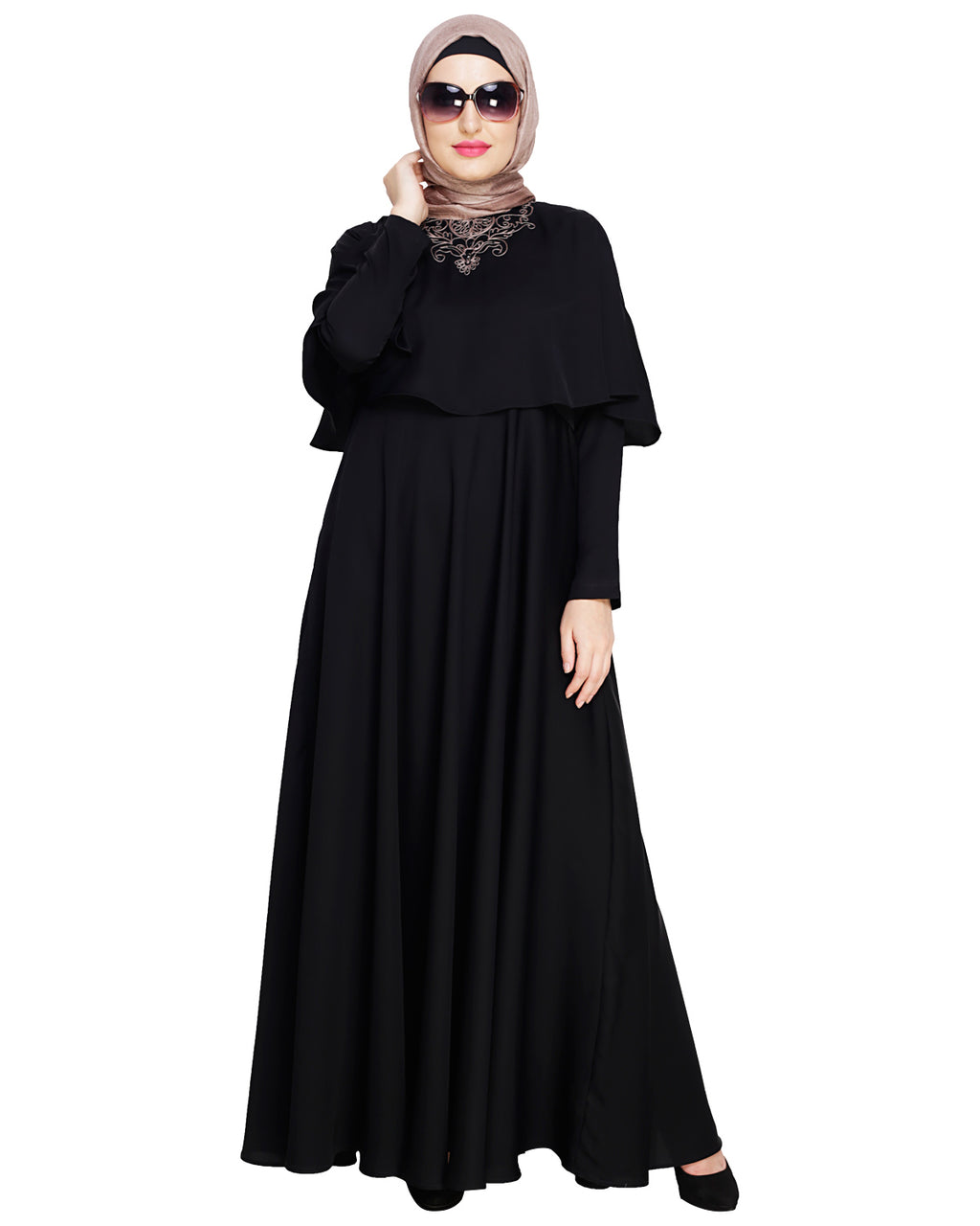 Elite Cape Abaya Black