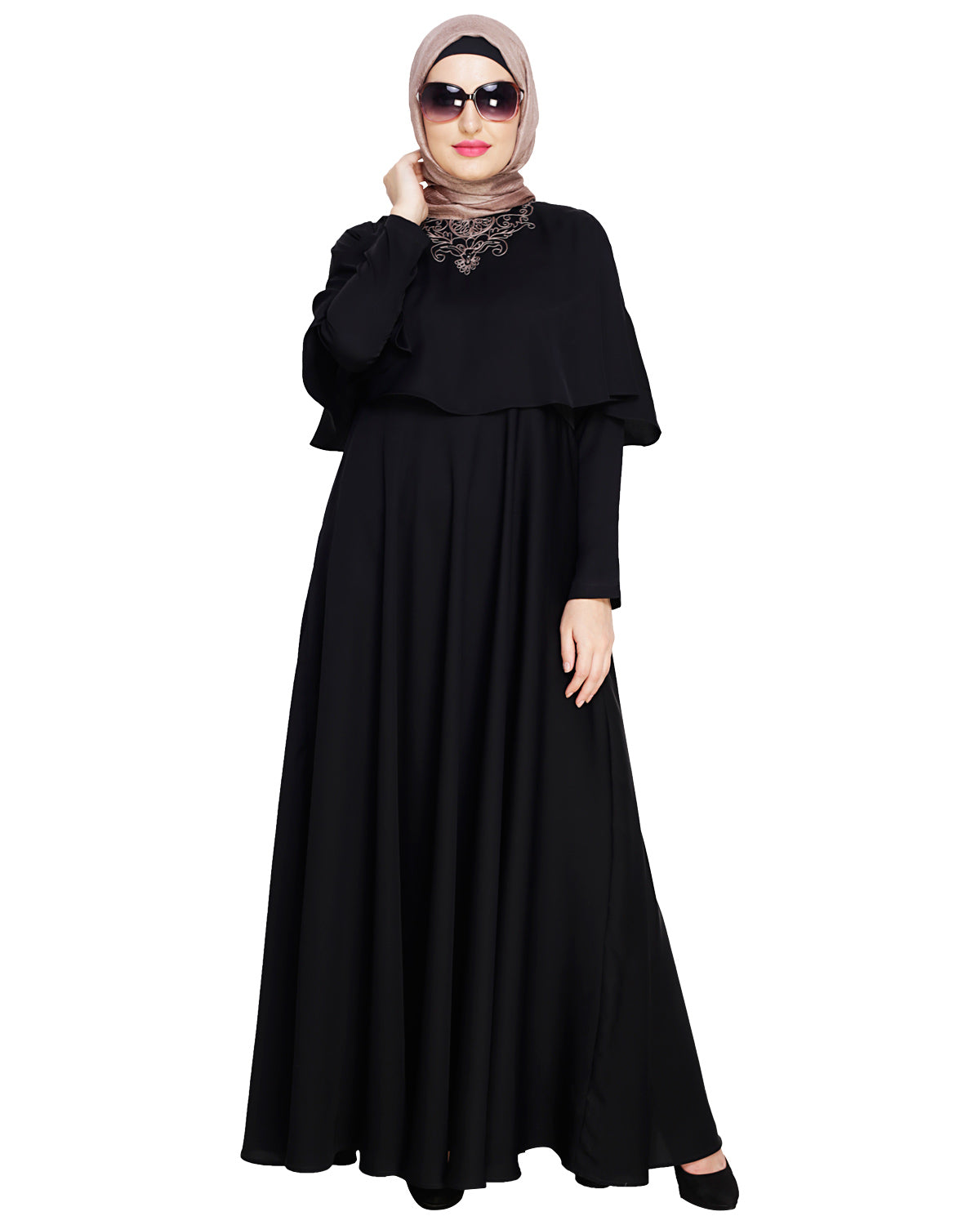 Elite Cape Abaya Black