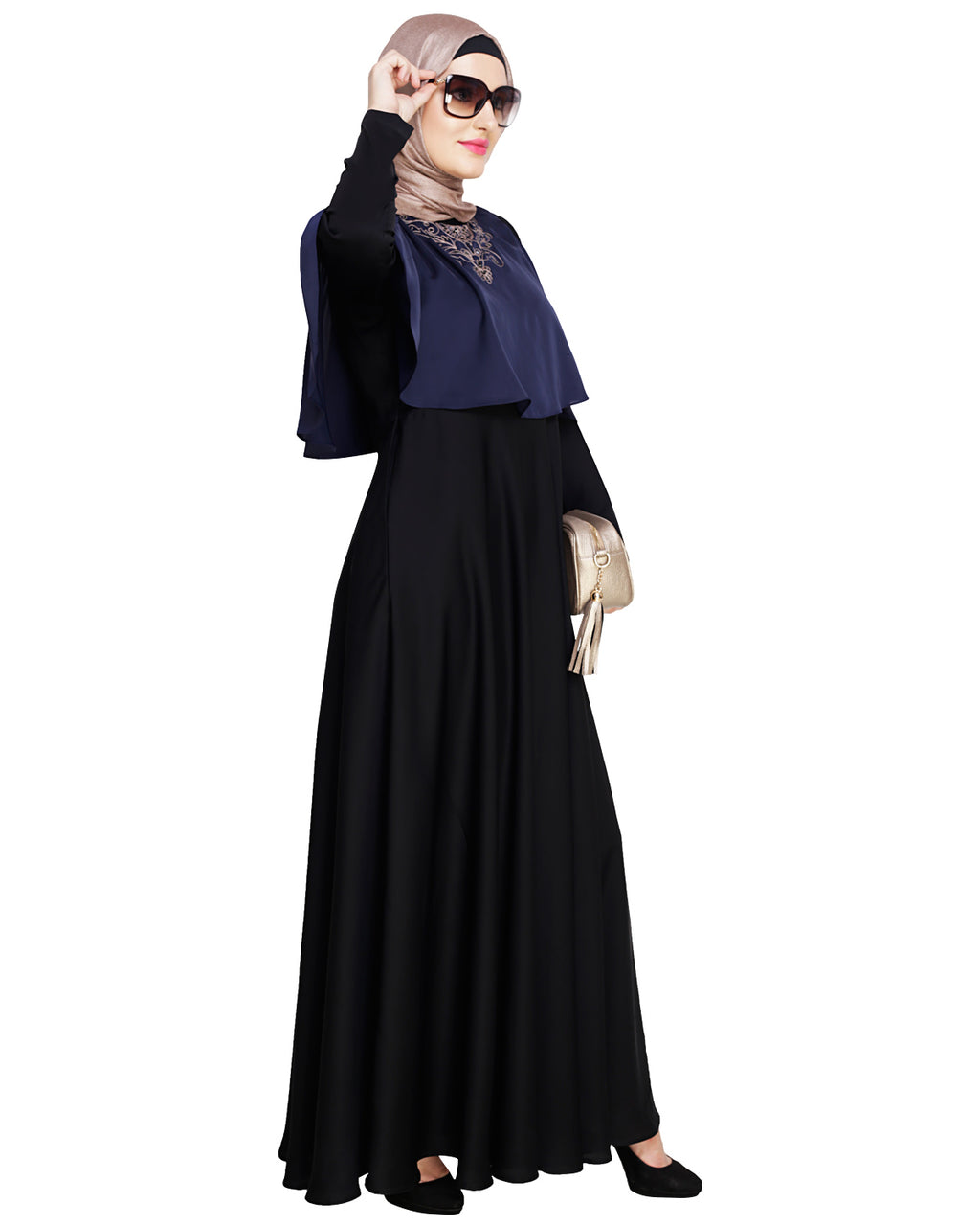 Elite Cape Abaya Blue