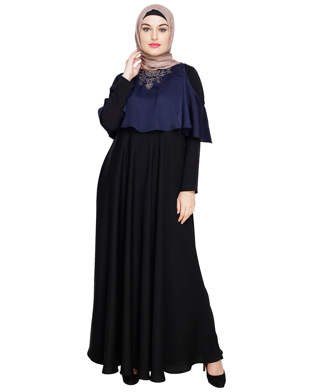 Elite Cape Abaya Blue