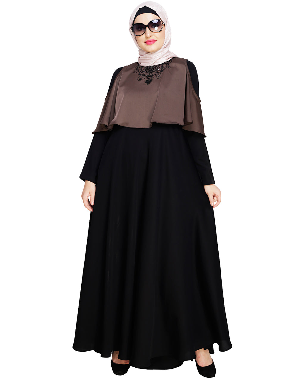 Elite Cape Abaya Brown