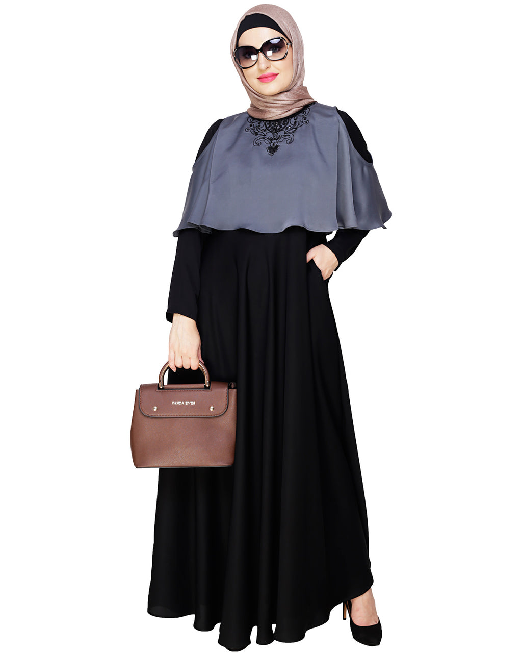 Elite Cape Abaya Grey