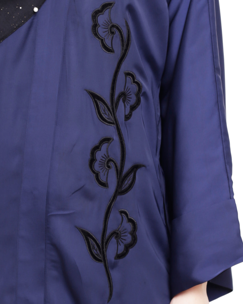 Exclusive Applique Dubai Style Abaya Blue