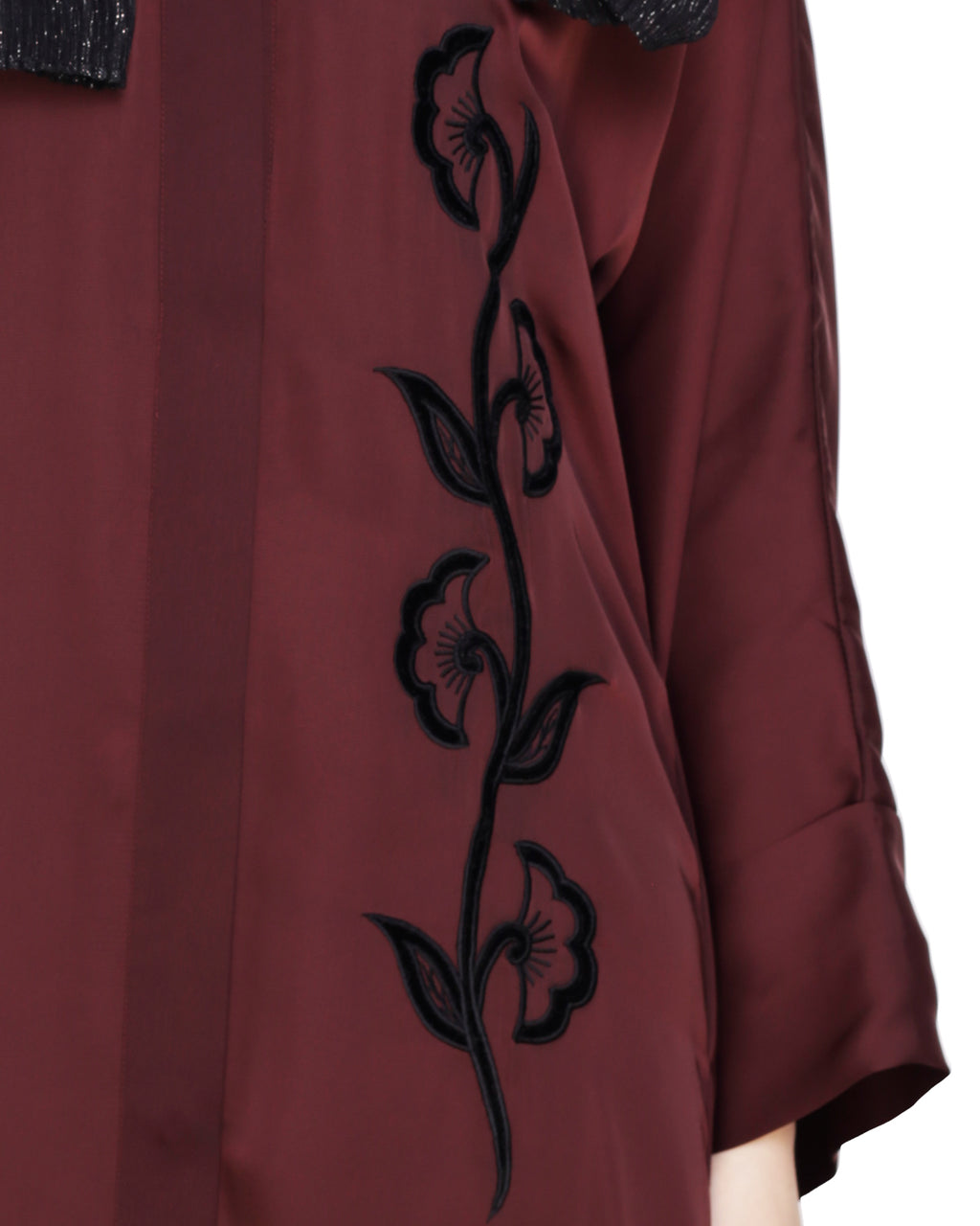 Exclusive Applique Dubai Style Abaya DARK WINE