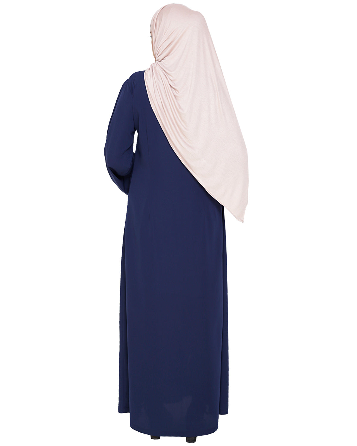Resham Ornate Dubai Style Abaya Blue
