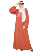 Resham Ornate Dubai Style Abaya Red