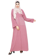 Jazzy Embroidered Dubai Style Abaya Onion Pink