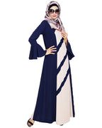 Flouncy Sleeve Dubai style Abaya Blue