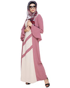 Flouncy Sleeve Dubai style Abaya Onion Pink