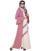 Flouncy Sleeve Dubai style Abaya Onion Pink