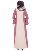 Flouncy Sleeve Dubai style Abaya Onion Pink