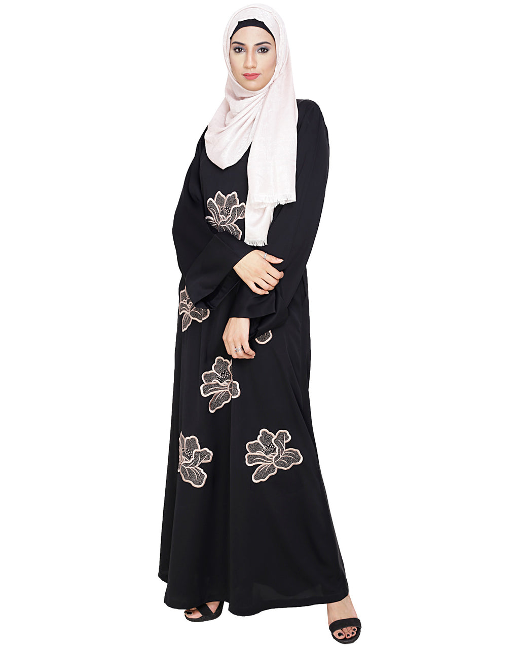 Daisy Dubai style Abaya Black