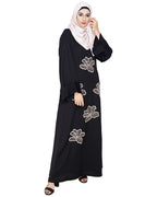 Daisy Dubai style Abaya Black