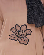 Daisy Dubai style Abaya Dark Beige