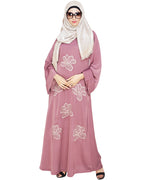 Daisy Dubai style Abaya Onion Pink