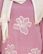 Daisy Dubai style Abaya Onion Pink