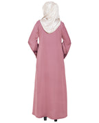 Daisy Dubai style Abaya Onion Pink