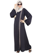 Lofty Dubai Style Abaya Dark Grey