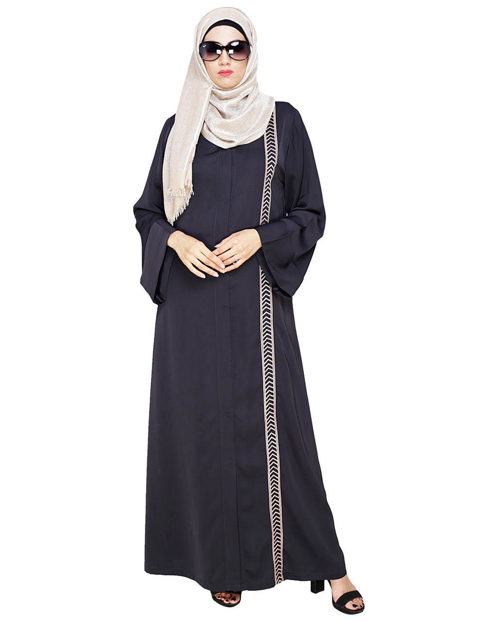 Lofty Dubai Style Abaya Dark Grey