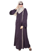 Lofty Dubai Style Abaya Dark Purple