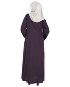 Lofty Dubai Style Abaya Dark Purple