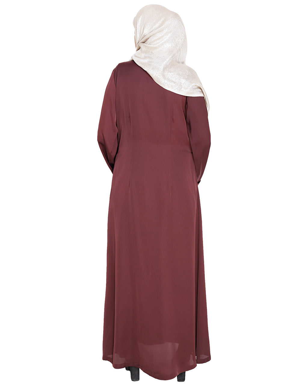Lofty Dubai Style Abaya Deep Wine