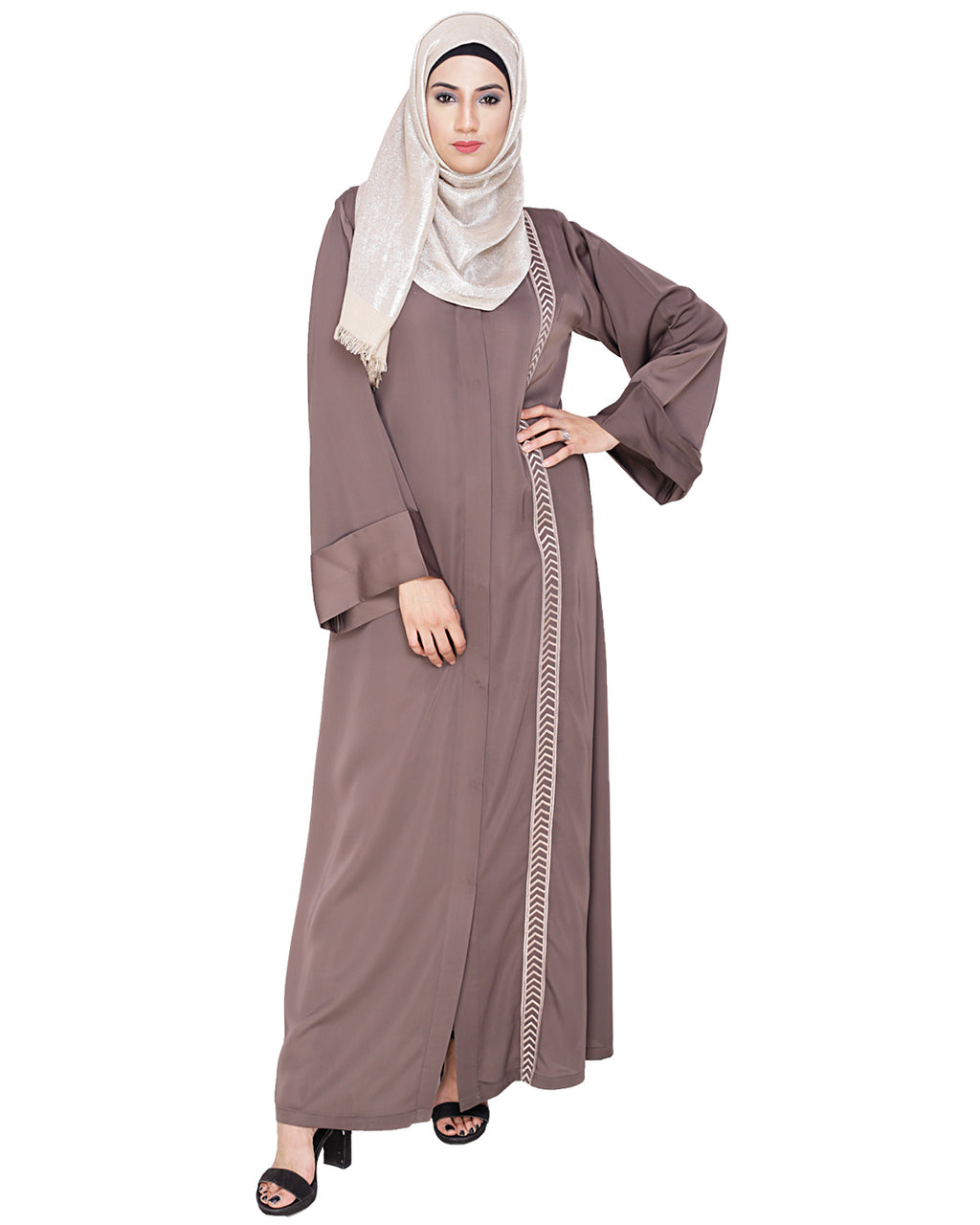 Lofty Dubai Style Abaya Oak Brown