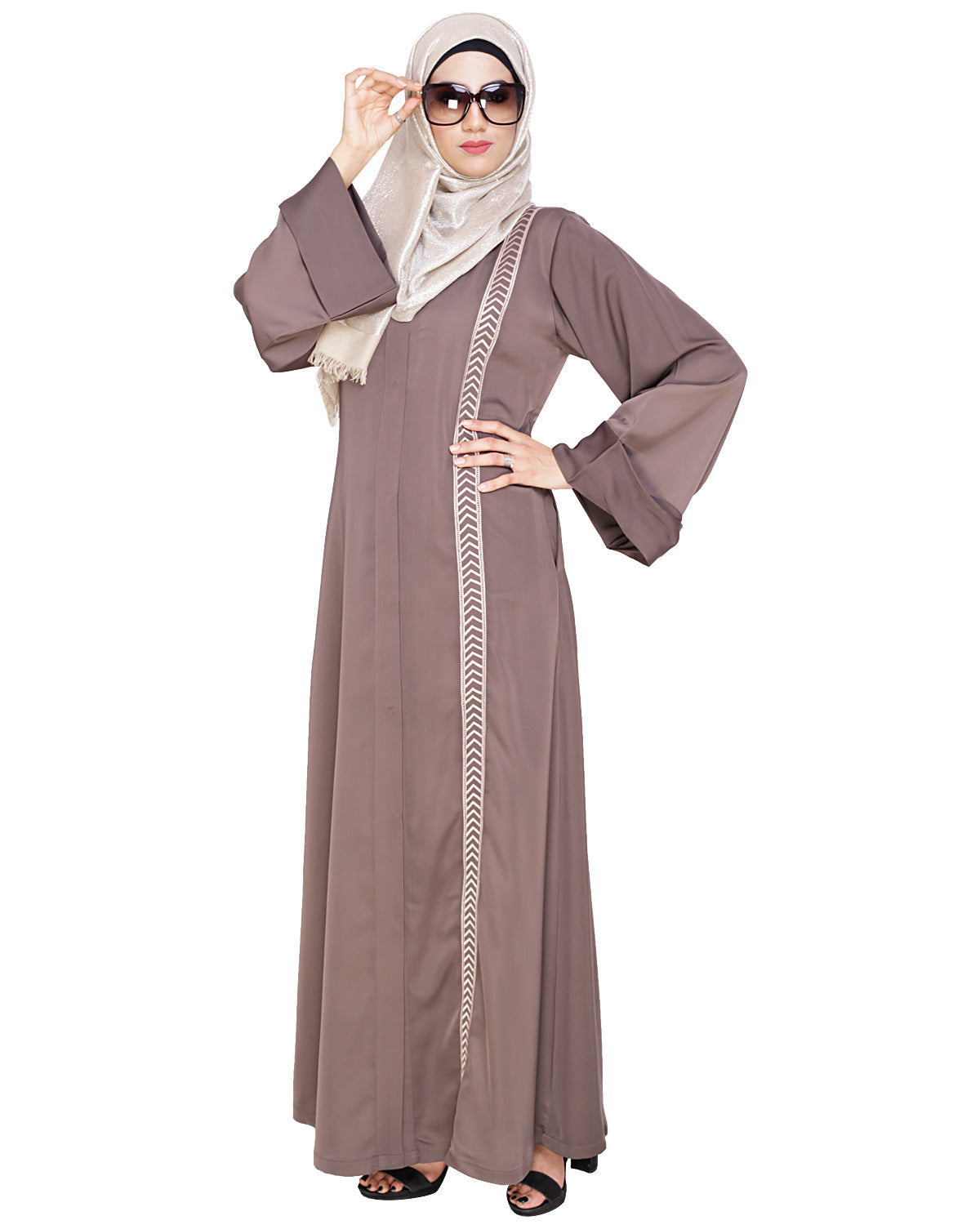 Lofty Dubai Style Abaya Oak Brown