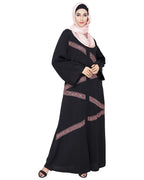 Glinty Dubai Style Abaya Black