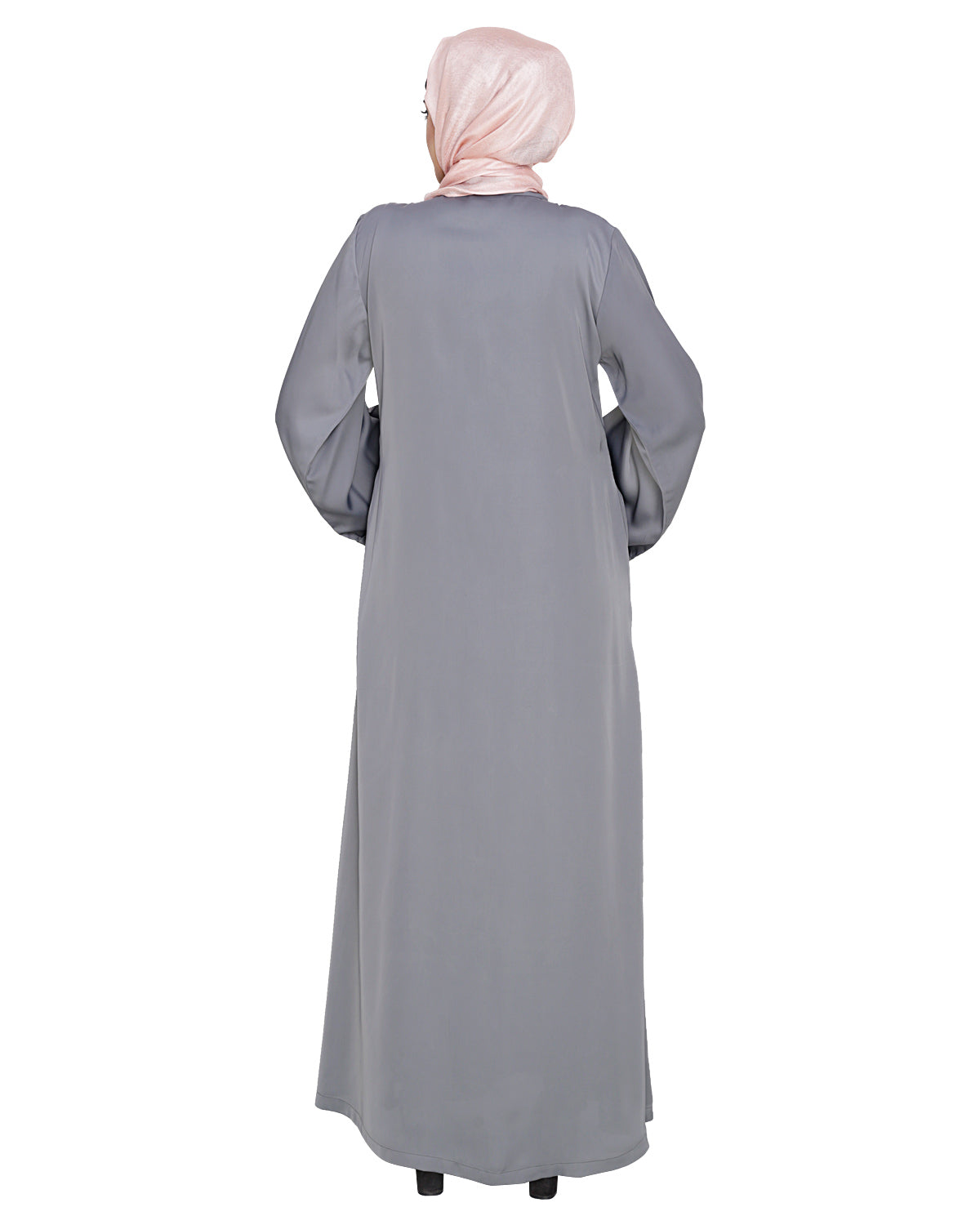 Glinty Dubai Style Abaya Grey