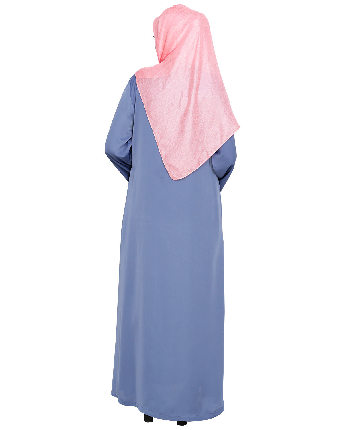 Glinty Dubai Style Abaya Steel Blue