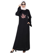 Wispy Dubai Style Abaya Black