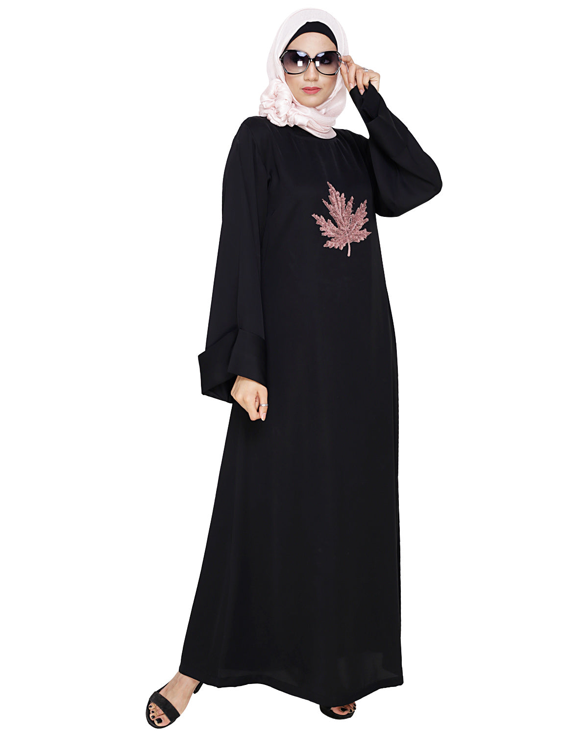 Wispy Dubai Style Abaya Black