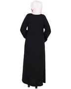 Wispy Dubai Style Abaya Black