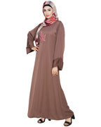 Wispy Dubai Style Abaya Coffee Brown