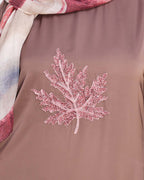 Wispy Dubai Style Abaya Coffee Brown