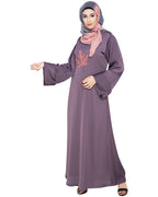 Wispy Dubai Style Abaya Light Purple