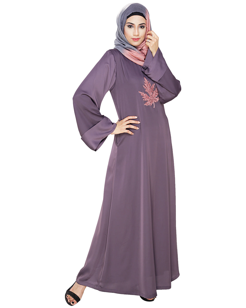 Wispy Dubai Style Abaya Light Purple