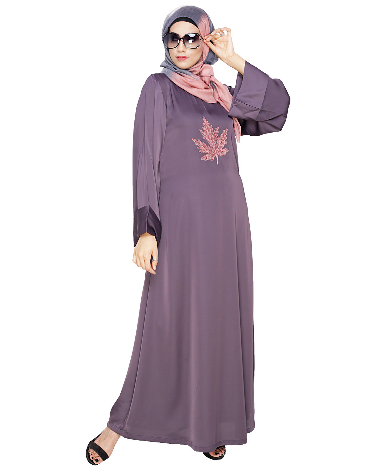 Wispy Dubai Style Abaya Light Purple