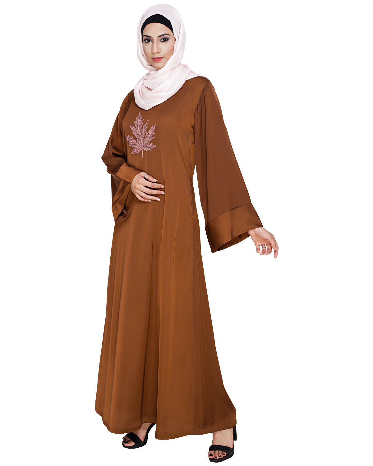 Wispy Dubai Style Abaya Tawny Brown